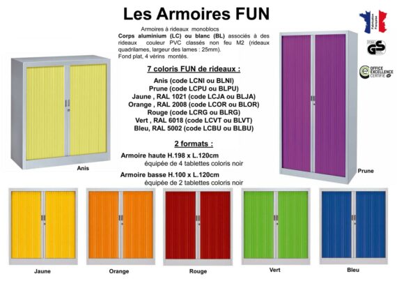 Armoire Fun à 14 couleurs
