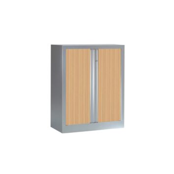 Armoire Série PLUS structure aluminium et rideaux chêne h100 l100
