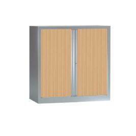 Armoire à rideaux série PLUS H1200 x L1200 aluminium / chêne clair