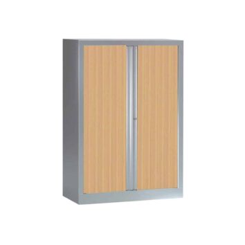 Armoire Série PLUS structure aluminium et rideaux chêne h136 l100