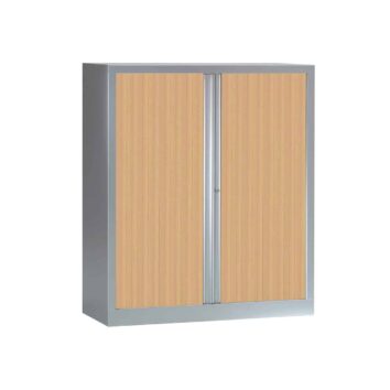Armoire à rideaux série PLUS H1360 x L1200 aluminium / chêne clair