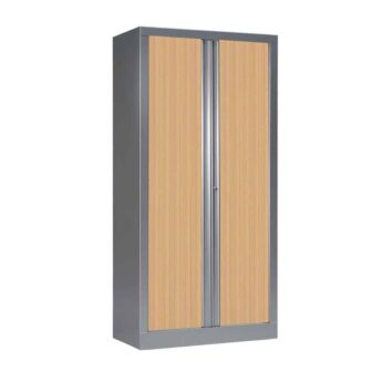 Armoire aluminium rideaux chêne Série PLUS h160 l80
