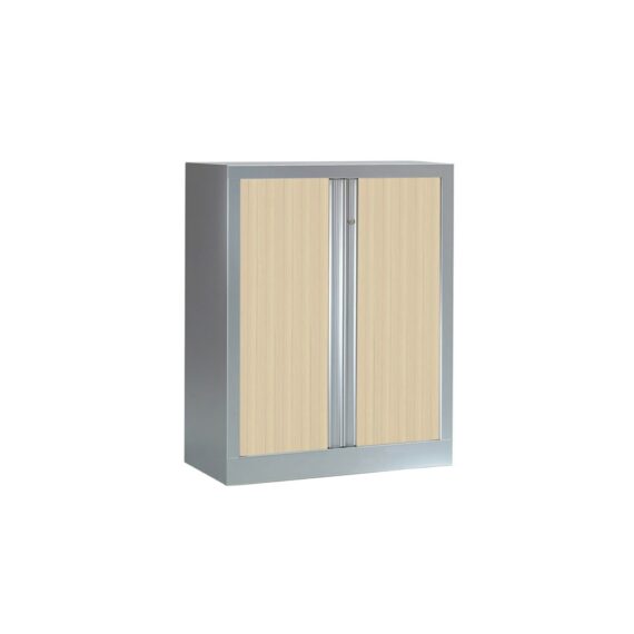 Armoire Série PLUS structure aluminium et rideaux érable h100 l80