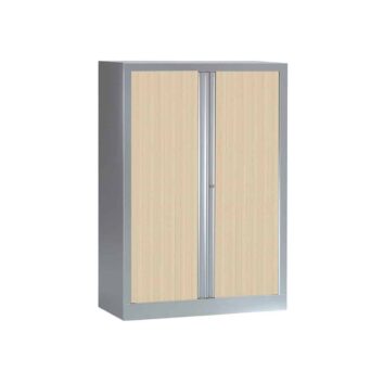 Armoire Série PLUS structure aluminium et rideaux érable h136 l100