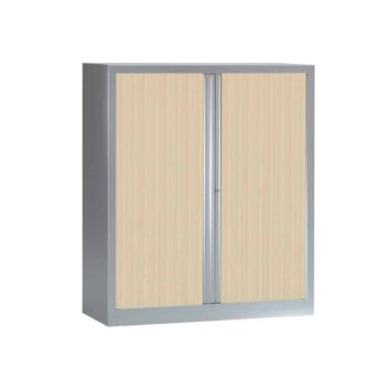 Armoire Série PLUS structure aluminium rideaux érable h136 l120