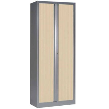 Armoire série PLUS aluminium rideaux erable h198 l80