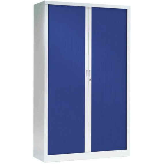 armoire a rideaux haute bleue
