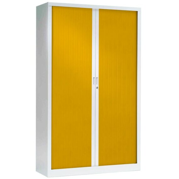 Armoire a rideaux haute jaune
