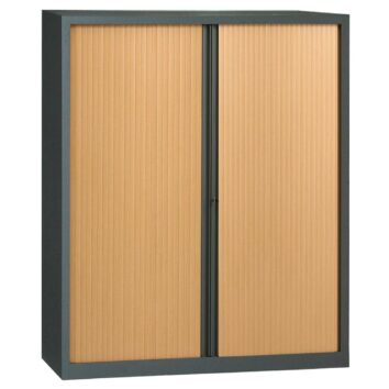 Armoire en KIT à monter grande largeur H1980 x L1600 anthracite / Hêtre
