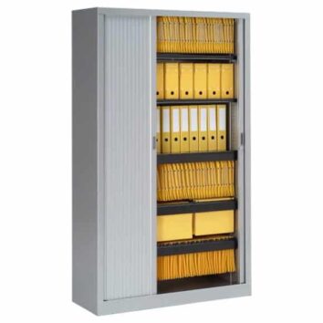 Armoire à rideaux haute classique Gris UNIS