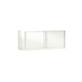 Armoire à rideaux SÉRIE PLUS blanc 9010, dimensions H44 L120, design épuré et fonctionnel.