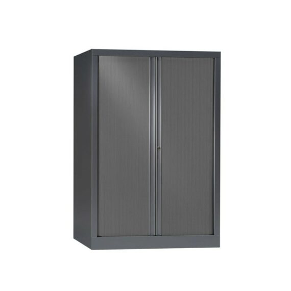 Armoire Série PLUS structure et rideaux anthracite h136 l100