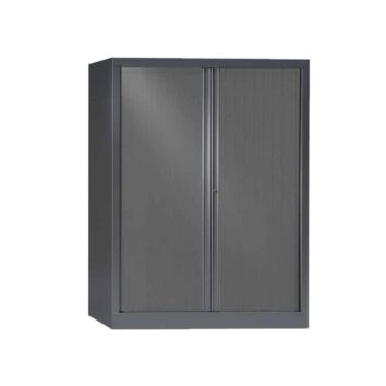 Armoire à rideaux anthracite Série PLUS h136 l120
