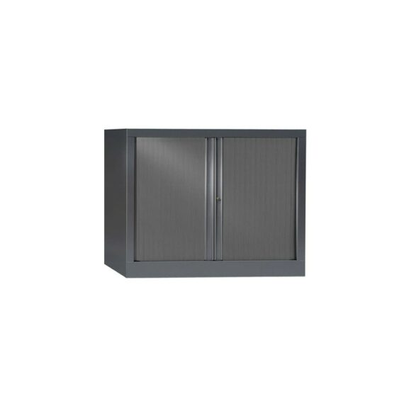 Armoire de bureau Série PLUS structure et rideaux anthracite h70 l100