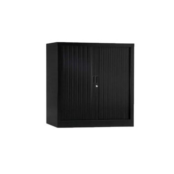 Armoire de bureau Série A structure et rideaux NOIR h100 l100