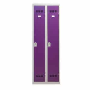 Vestiaire industrie propre 2 cases coloris prune