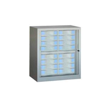 Armoire basse 16 tiroirs de 10 cm