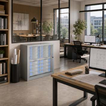 Armoire Rideaux - Classement à plat - H100 L85 - 24 Tiroirs - Série SDT