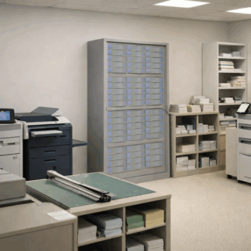 Armoire Rideaux - Classement à plat - H198 L120 - 48 Tiroirs - Série SDT