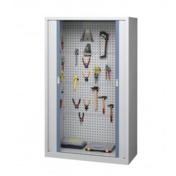 Armoire d'atelier à rideaux modèle 5 ouverte