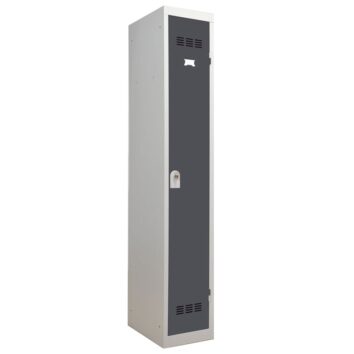 Vestiaire d'industrie propre, 1 case avec moraillon, porte cadenas, couleur anthracite.