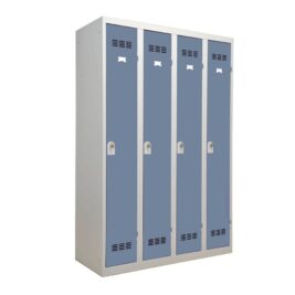 Vestiaire industrie propre 4 cases coloris bleu