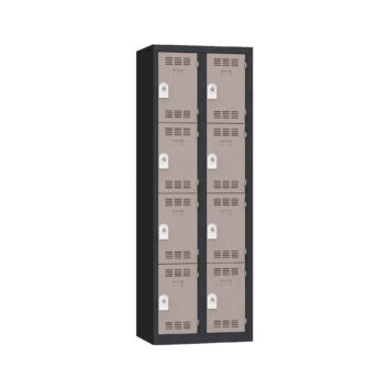 Vestiaire multicases gamme PREMIUM avec 8 casiers, dimensions H.1800 x L.600 x P.500, conçu pour un usage intensif et une résistance maximale à l'effraction.