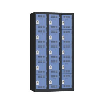 Vestiaire multicases PREMIUM, 15 casiers, H.1800 x L.900 x P.500, fabriqué en France, garanti 10 ans, résistance maximale, certifié NF, pour usage intensif.