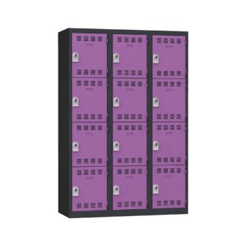 Vestiaire multicases PREMIUM, 12 casiers, H1800 x L1200 x P500. Fabriqué en France, usage intensif, résistance maximale à l'effraction, garanti 10 ans.