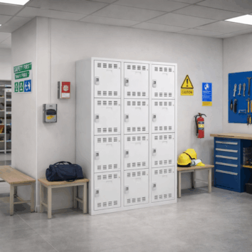 Vestiaire multicase 12 casiers Largeur 1200 coloris Gris Clair