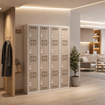 Vestiaire multicases 16 casiers Largeur 1200 coloris Bleu