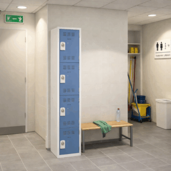 Vestiaire multicases 4 casiers Largeur 300 coloris Bleu