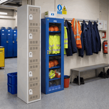 Vestiaire 5 casiers Largeur 300 coloris Taupe