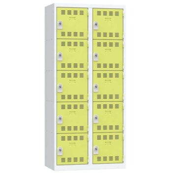 Vestiaire 5 cases 2 colonnes Largeur 400 couleur Anis