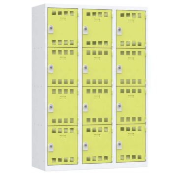 Vestiaire 4 cases 3 colonnes Largeur 400 coloris Anis