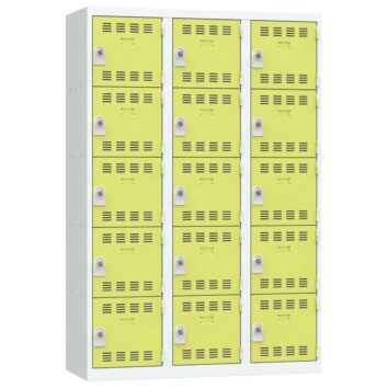 Vestiaire 5 cases 3 colonnes Largeur 400 couleur Anis