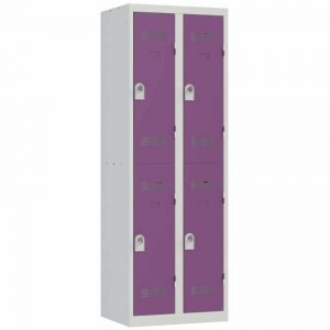 Vestiaire sport 4 cases Largeur 600 coloris Prune