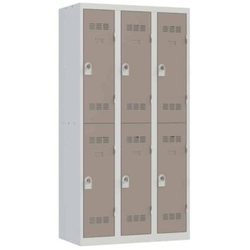Vestiaire sport 6 cases Largeur 300 coloris Taupe