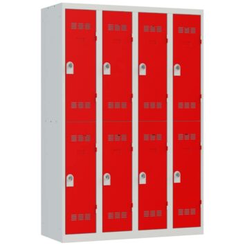 Vestiaire sport 8 cases Largeur 300 coloris Rouge