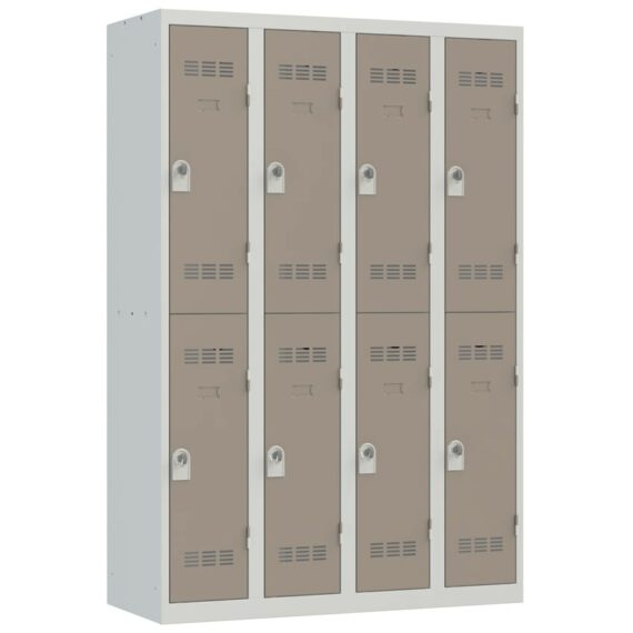 Vestiaire sport 8 cases Largeur 1200 coloris Taupe