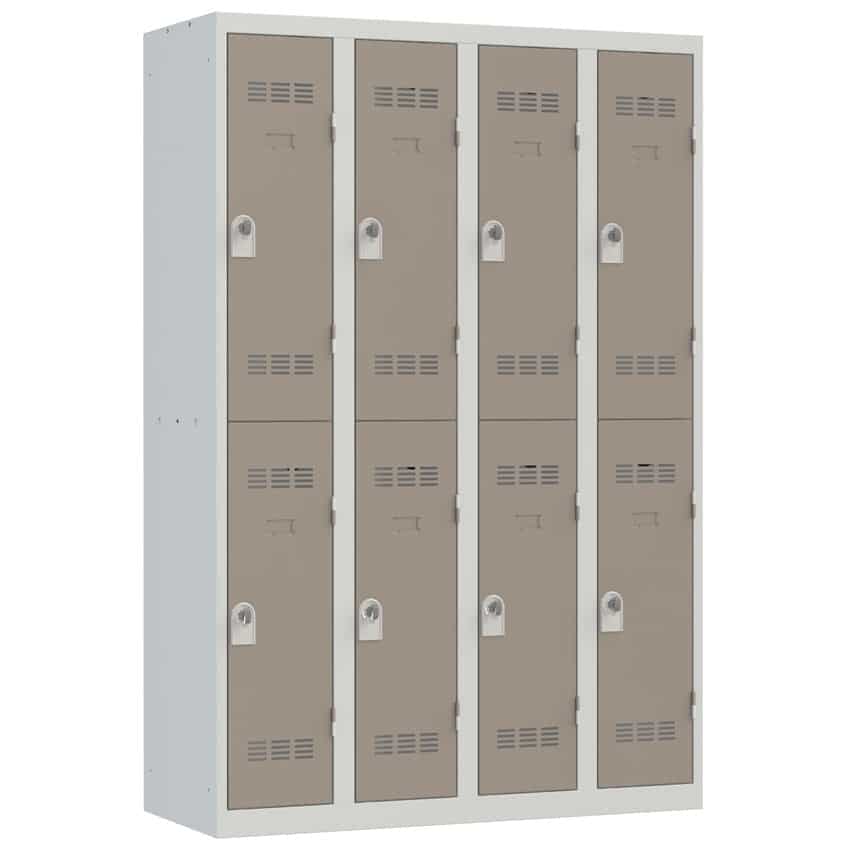 De Raat Casier vestiaire SuS 324 W 8 casiers 1800x600x500mm RAL7035