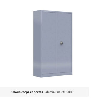 Armoire Portes Battantes PREMIUM - H198 L120 aluminium