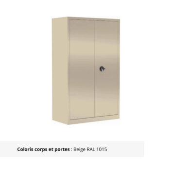 Armoire Portes Battantes PREMIUM - H198 P600 L120 beige