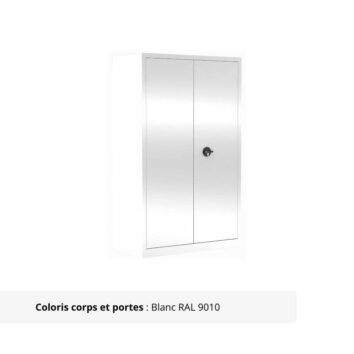 Armoire Portes Battantes PREMIUM - H198 P600 L120 blanc