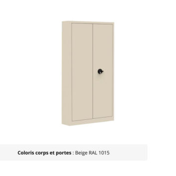 Armoire Portes Battantes Premium - H180 L90 beige
