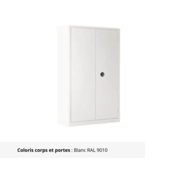 Armoire Portes Battantes Premium - H198 L120 blanc