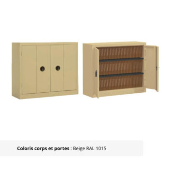 Armoire Portes Pliantes Premium - H100 L120 beige