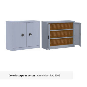 Armoire Portes Pliantes Premium - H100 L120 finition aluminium