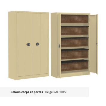 Armoire Portes Pliantes Premium - H198 L120 beige