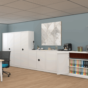 Armoire à porte battante basse-ambiance simple